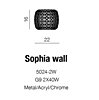Křišťálové nástěnné svítidlo Azzardo Sophia wall AZ2520