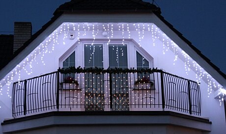 Světelné LED rampouchy Icicle 24V efektové, 180LED, denní bílá, 5m