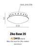 Rozeta Ziko Base AZ3410 z řady Ziko pro 20 závěsů Azzardo