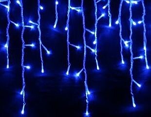 LED světelný závěs efektový, imitace rampouchů, modrá