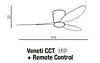 Stropní LED ventilátor AZ4447 Veneti CCT + Remote Control, AZzardo