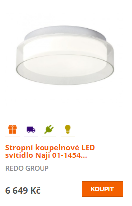 Stropní koupelnové LED svítidlo Naji 01-1454 Redo Group