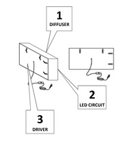 Montažní list Světelná LED polička 3471-26-215 WINDOW Fabas