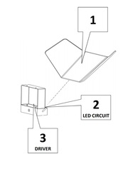 Montažní list Nástěnné LED svítidlo 3475-21-102 FLAP FABAS