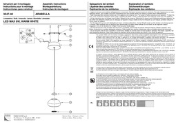 Montažní list Italské LED světlo Arabella 3547-40-102 Fabas