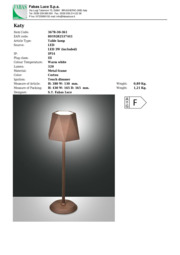 Montažní list Italská LED lampička Katy La mia Luce 3678-30-361 stmívatelná IP54