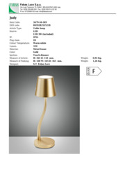 Montažní list Italská LED lampička Judy La mia Luce 3679-30-189 stmívatelná IP54