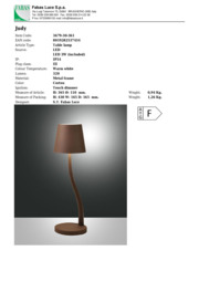 Montažní list Italská LED lampička Judy La mia Luce 3679-30-361 stmívatelná IP54