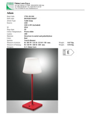 Montažní list Italská LED lampička ADAM 3701-30-104