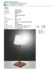 Montažní list Italská LED lampička ADAM 3701-30-361