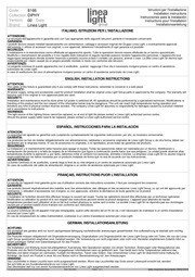 Montažní list Italské LED světlo Diphy 8166 LineaLight nástěnné/stropní