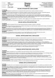 Montažní list Italské LED světlo 8206 LineaLight Straight_P3 černé