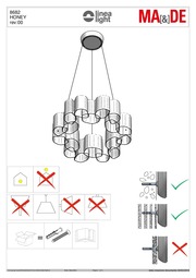 Montažní list Italské LED světlo pr.60cm Honey_PR 8682 Linea Light