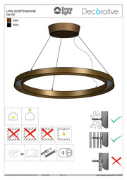 Montažní list Italské LED světlo Lira 9323 LineaLight černé