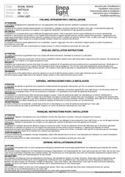 Montažní list Italské LED světlo 90349 LineaLight Antigua_P bílé