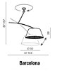 Závěsné svítidlo Barcelona Ø 43cm AZ2288+AZ2609 Azzardo