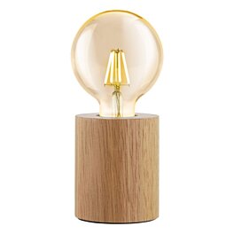 Stolní dřevěná lampička TURIALDO 99079 Ø 8,5cm, Eglo