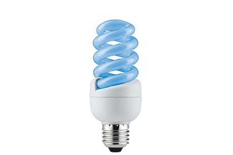 Úsporný světelný zdroj Spirale 15W modrá