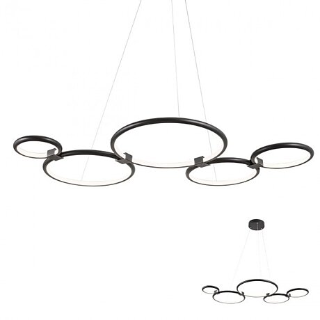 Závěsné stmívatelné LED svítidlo Radius 01-1743 matná černá Redo Group