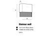 Nástěnné křišťálové svítidlo Azzardo Glamour wall AZ1587