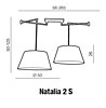 Závěsné svítidlo Natalia 2 S Ø 43cm AZ1923+AZ2609+AZ2609 Azzardo