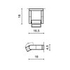 Nástěnné LED svítidlo Frame wall AZ2133 IP54 Azzardo
