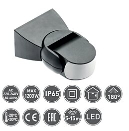 Mikrovlnné čidlo AE-CM9000-10 GTV černé náklopné IP65