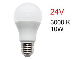 LED žárovka E27 24V DC 10W 3000K A6010WW24DC
