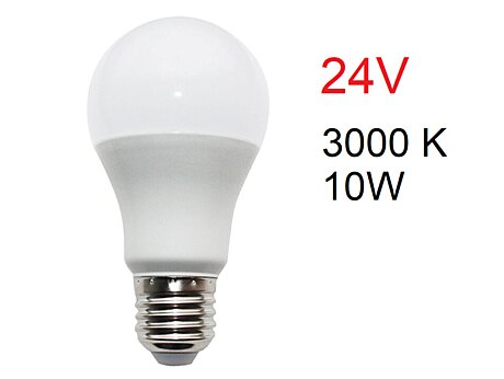 LED žárovka E27 24V DC 10W 3000K A6010WW24DC