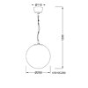 Závěsné svítidlo Luna V2010C250 25cm ACA