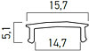 Matný difuzor PRF130PX01 k profilu PRF130/200 2m