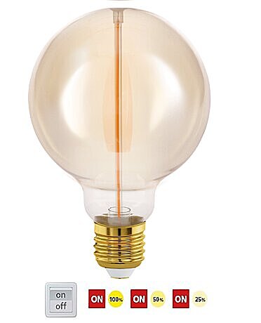2W LED žárovka 110363 E27 1800K 100lm krokově stmívatelná
