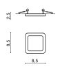 Zápustné LED svítidlo AZ4376 Slim square 9, AZzardo