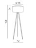 Stojací lampa Azzardo Tripod wood AZ3013+AZ3014