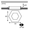 Zápustné halogenové svítidlo Premium Line Hexa 5754