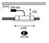 Nábytkové zápustné svítidlo Micro Line LED chrom 93557