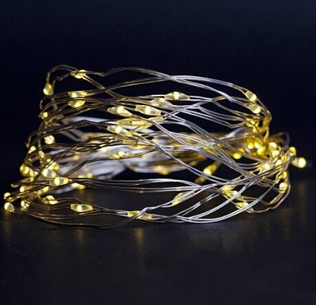 Dekorativní 80LED řetěz ECL-S80WW na baterie 3x AA 1,5V