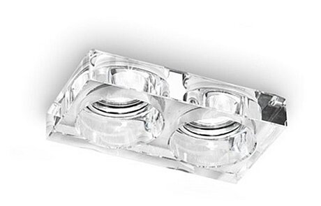 Stropní zápustné svítidlo Incasso 6361 – průhledné 17×9cm