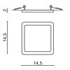 Zápustné LED svítidlo AZ4378 Slim square 15 4000K, AZzardo