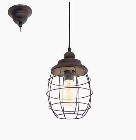 Závěsné svítidlo Vintage BAMPTON Eglo 49219 hnědá patina