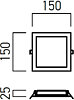 Zápustné LED svítidlo XFACE SQUARE 3000K FCQ02WW MWH