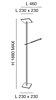 Stojací LED lampa 3550-10-101 IDEAL Fabas