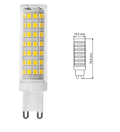 LED žárovka G9 GTV LD-G9P95W0-30 teplá bílá 900lm