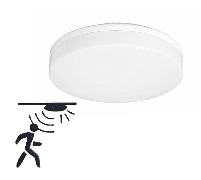 Lena Lighting LED světlo antivandal 13W Gamma 226694 se senzorem pohybu 4000K 1500lm IP54