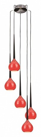 Závěsné svítidlo Azzardo Aga 5 AZ1072 red/black