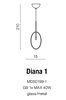 Závěsné skleněné svítidlo Azzardo Diana 1 AZ2150
