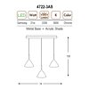Závěsné LED svítidlo Ozcan 4722-3AS chrome