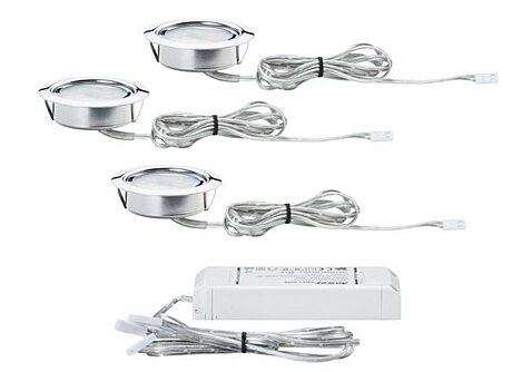 Nábytkové zápustné svítidlo Micro Line LED chrom 93552 – set 3ks
