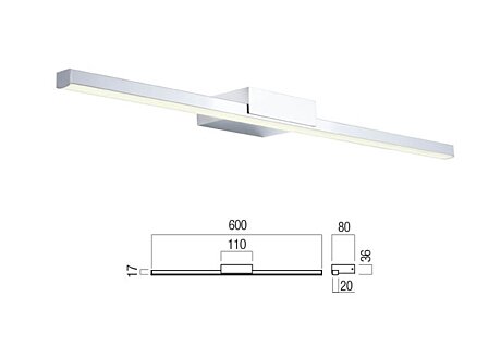 Koupelnové světlo 01-3269 Redo group nad zrcadlo