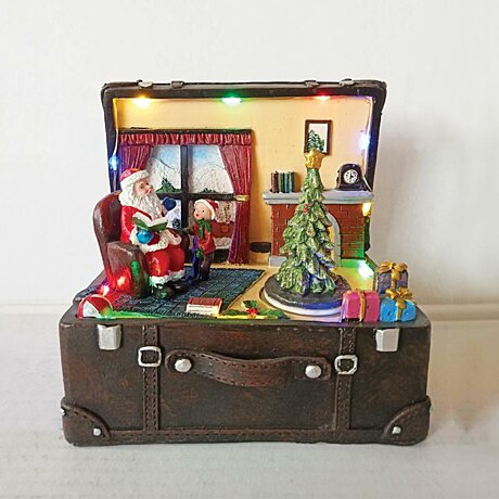 Vánoční dekorace kufřík na baterie 3x AA X0316